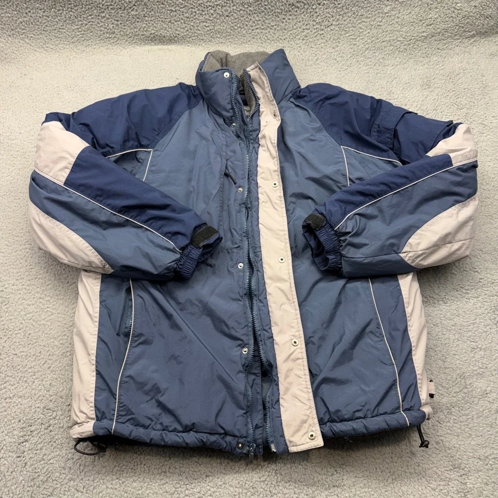 Lift Ticket Toma Mens Large Blue Colorblock P.U. Coated Insulated Ski Jacket